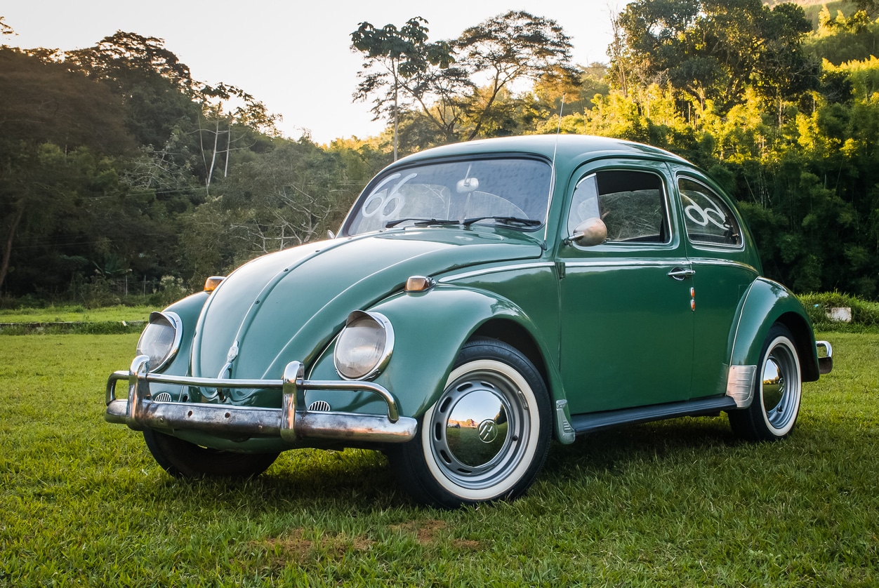 Green Volkswagen Beetle or Bug